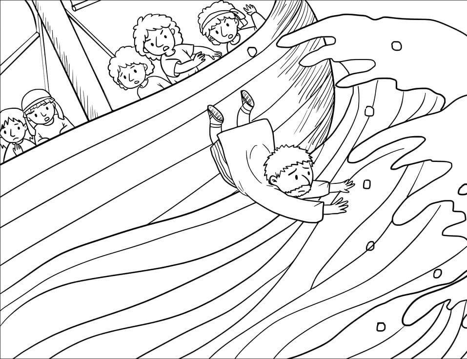 The Sailors Threw Jonah For Kids Coloring Page