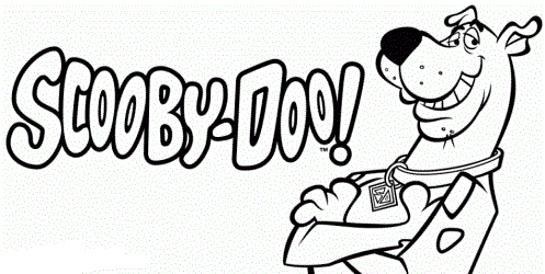 The Scooby Dooo Scooby Doo  Free For Kids Coloring Page