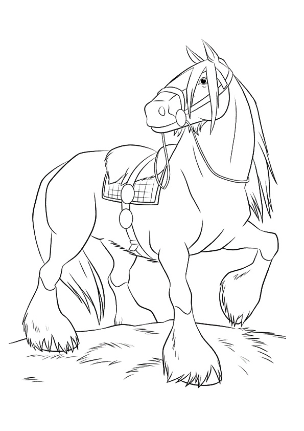 The Shire Horse Coloring Page