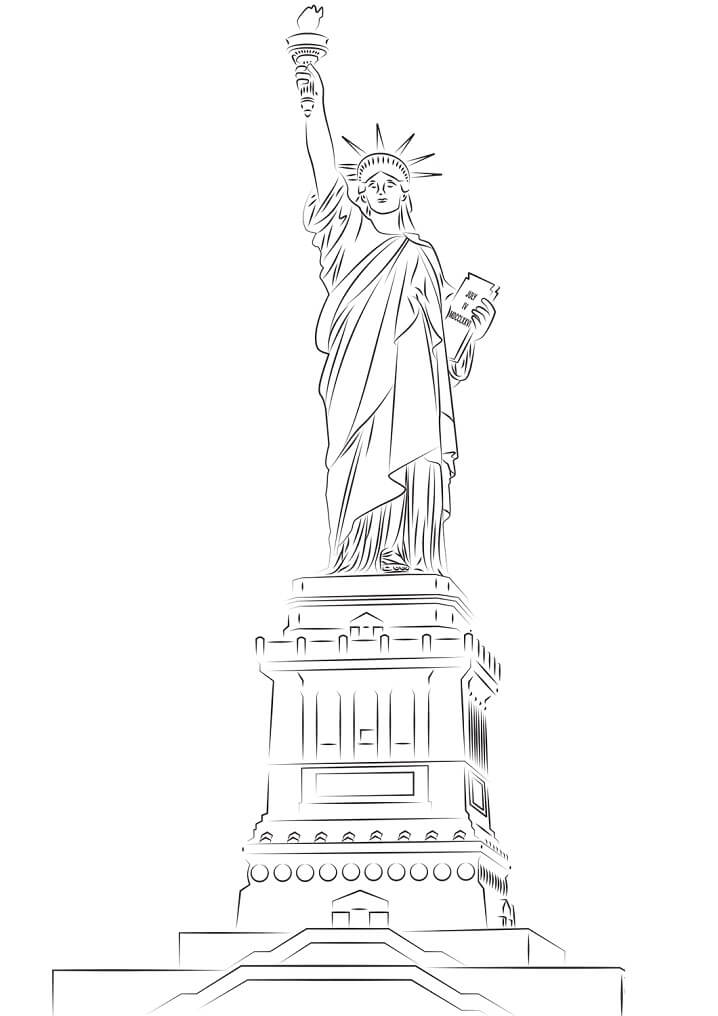 The Statue of Liberty Coloring Page