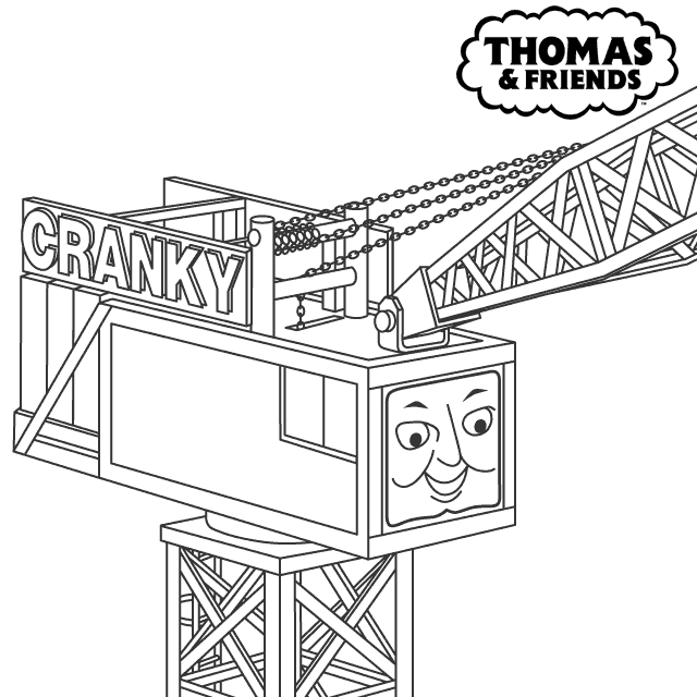Thomas The Train Cranky S4d84 Coloring Page