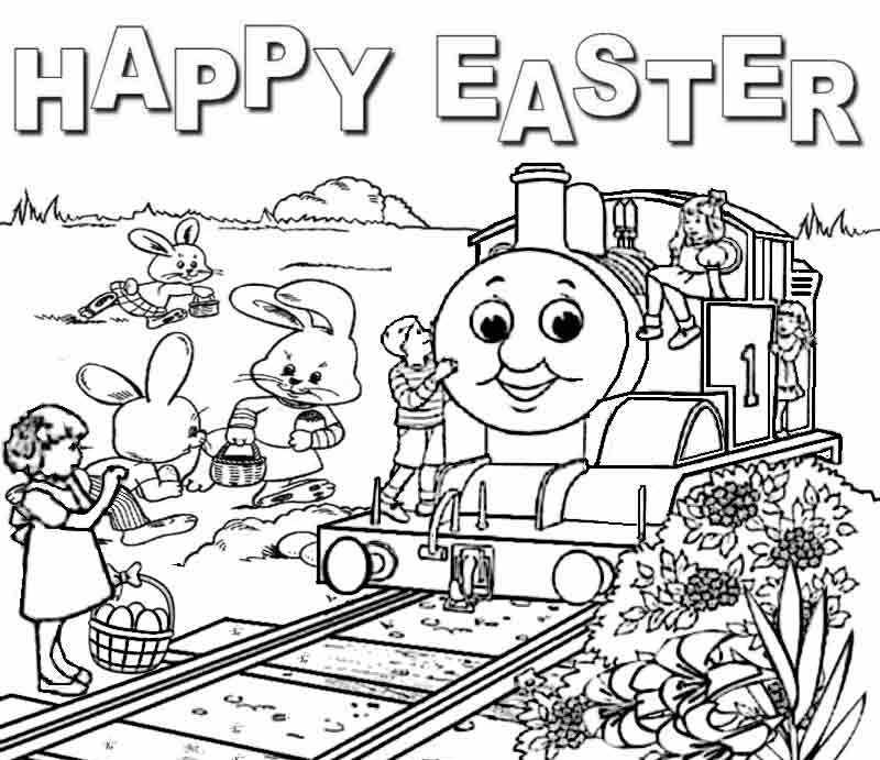 Thomas The Train Easter Sc421 Coloring Page
