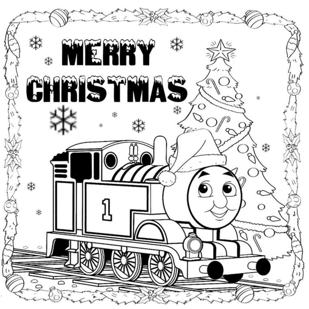 Thomas The Train Merry Christmas S9ef8 Coloring Page
