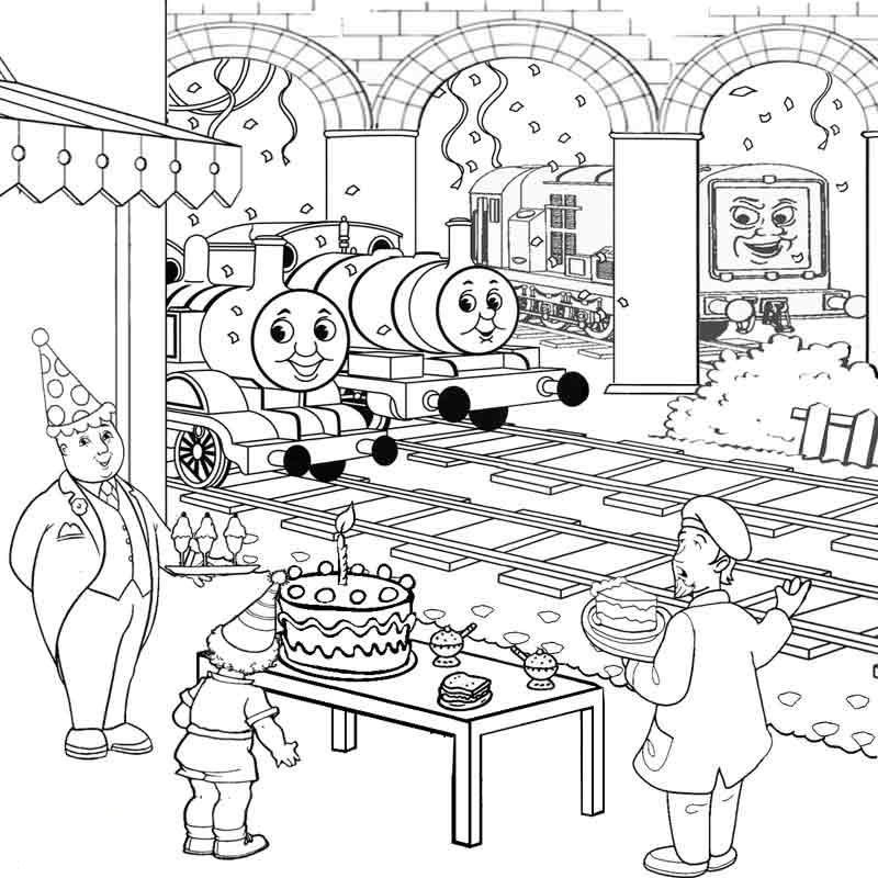 Thomas The Train S Birthdayba32 Coloring Page