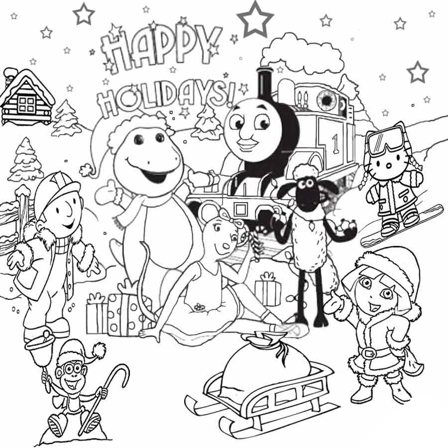 Thomas The Train S Christmas Holiday6022 Coloring Page