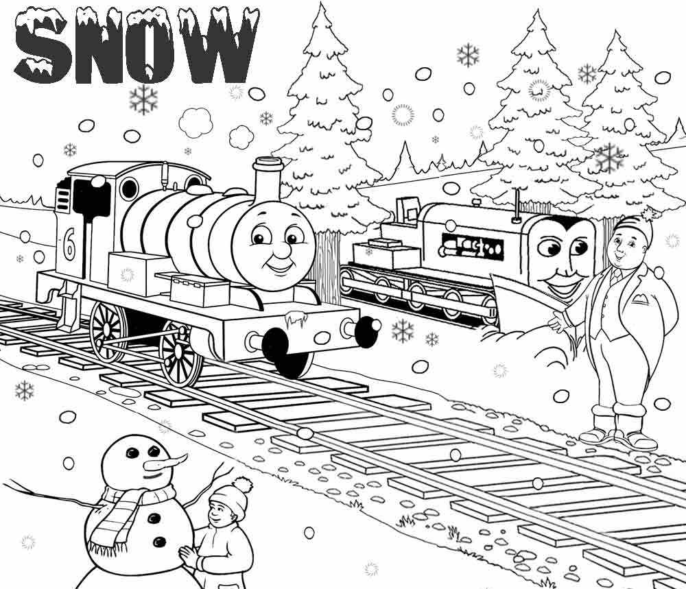 Thomas The Train S Christmas Season Snow62da Coloring Page