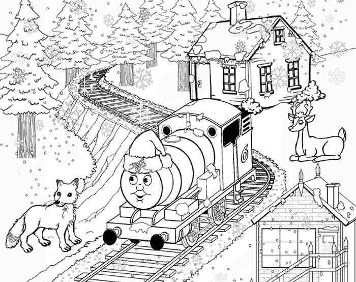 Thomas The Train S Christmas Season437e Coloring Page