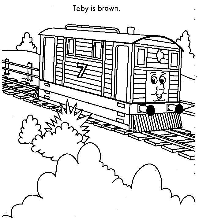 Thomas The Train S Toby Is Brown6a82 Coloring Page