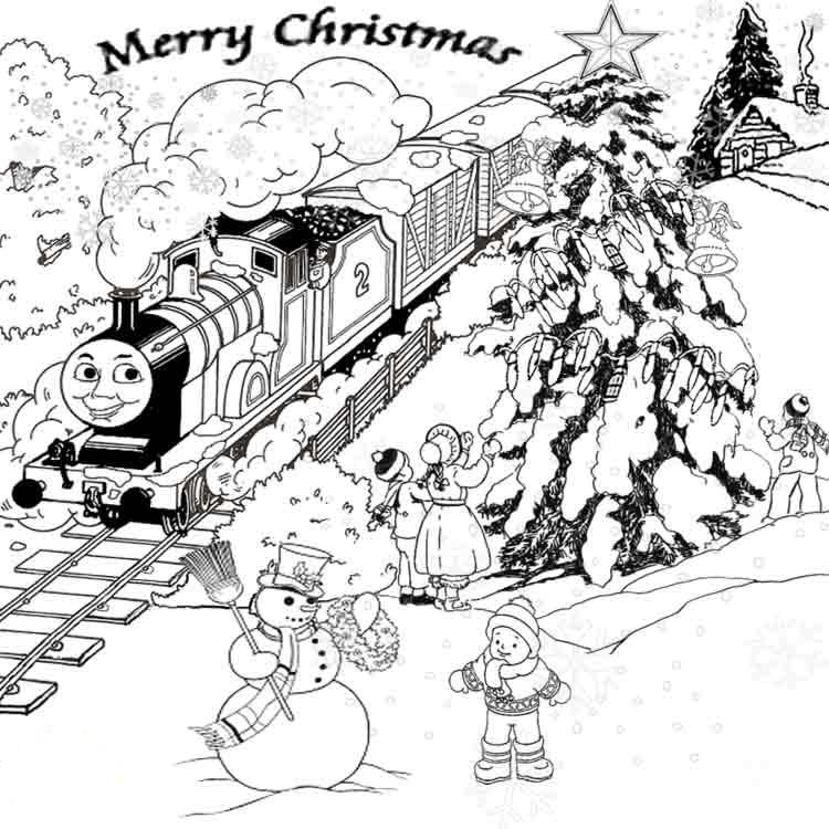 Thomas The Train Winter S For Kids99ed Coloring Page