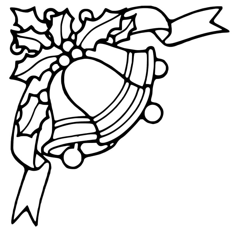 Three Christmas Bells Coloring Page