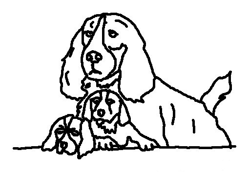 Three Lazy Eyed Dogs Animal Coloring Pagesb73a Coloring Page