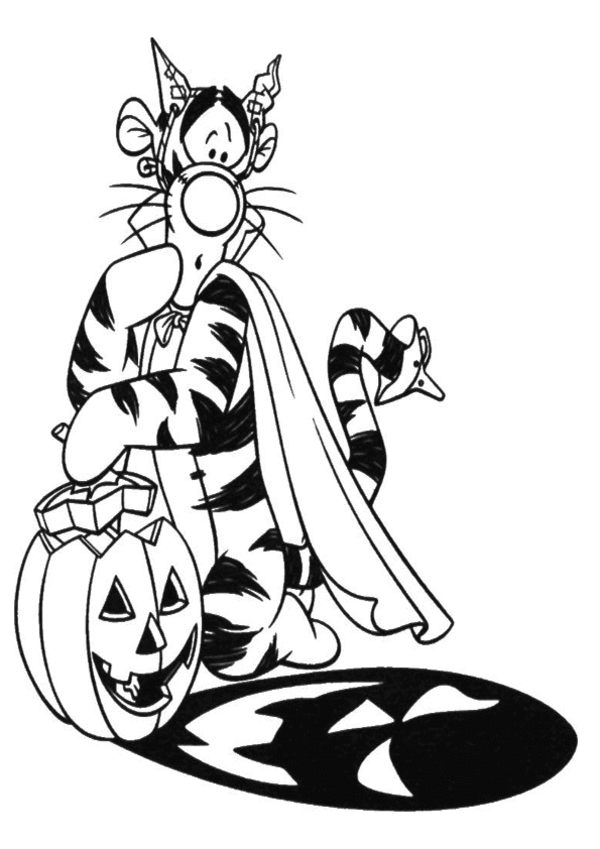 Tiger Halloween Printables Free Kids Coloring Page