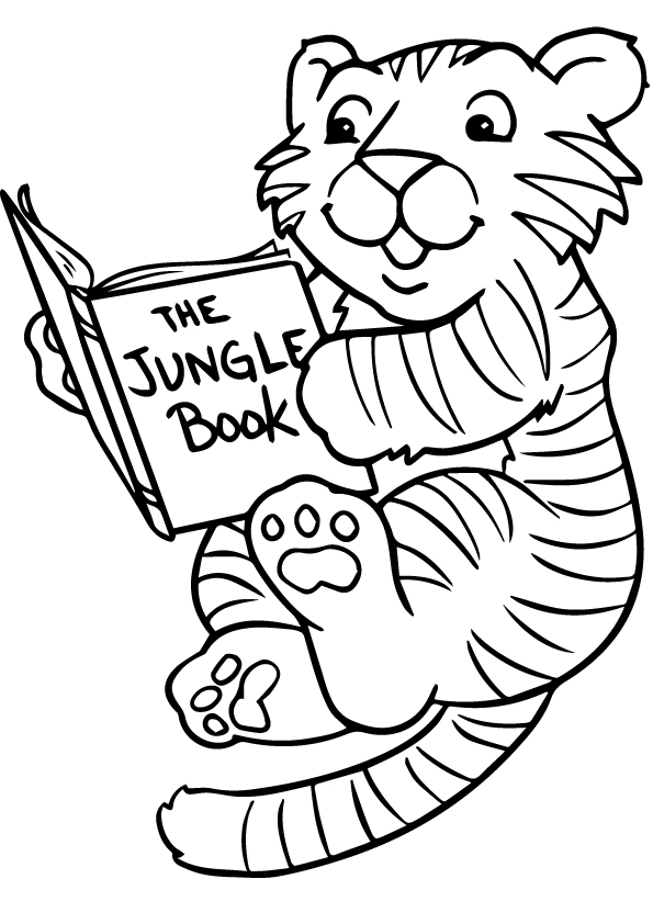 Tiger Reading Book
