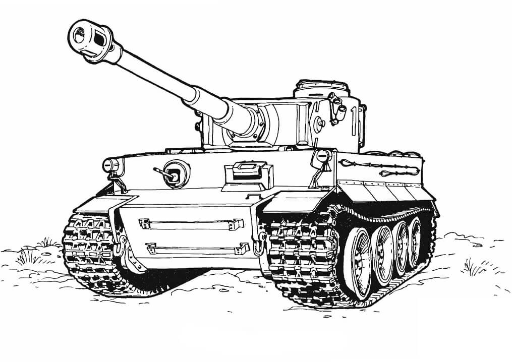 Tiger Tank Coloring Page
