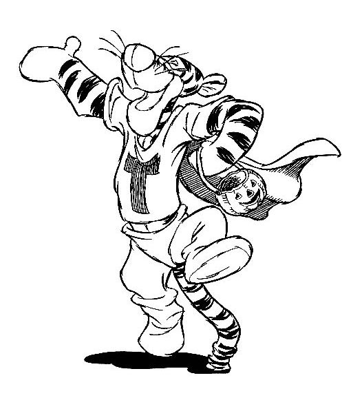 Tiger Winnie The Pooh Halloween For Print Coloring Page