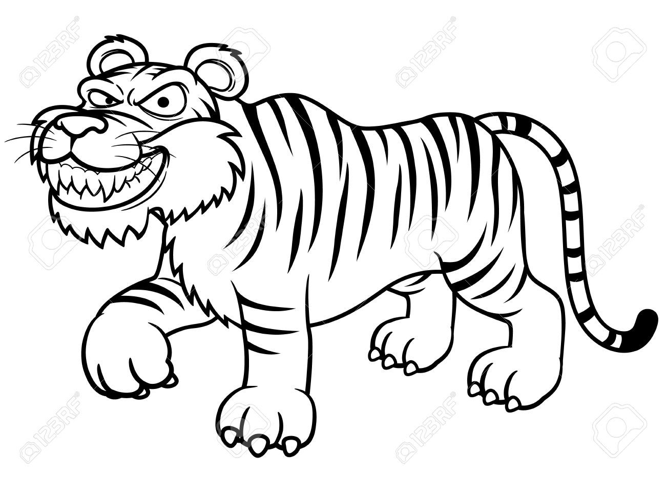 Tiger With Creepy Smile