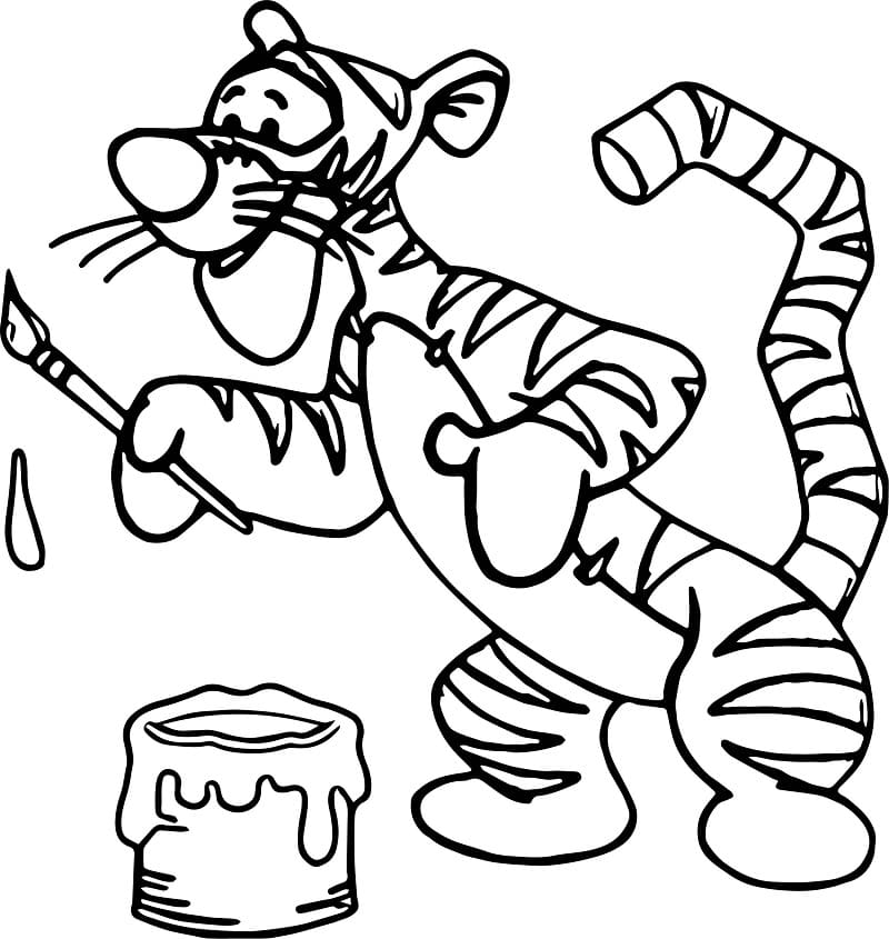 Tigger is Painting