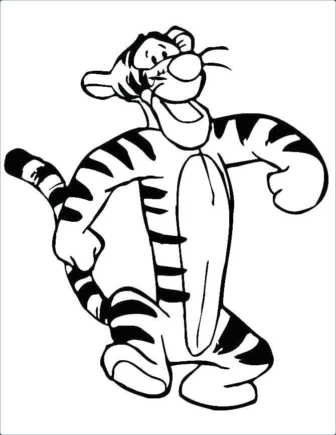 Tigger is Smiling Coloring Page