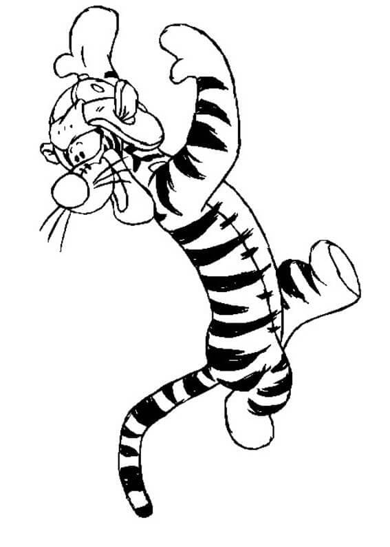 Tigger with Helmet Coloring Page