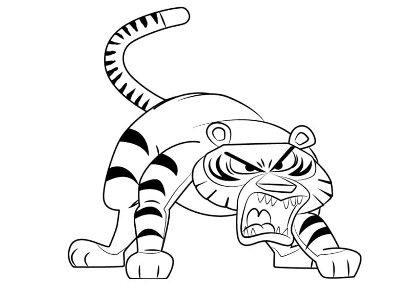 Timmy the Tiger from Looped Coloring Page