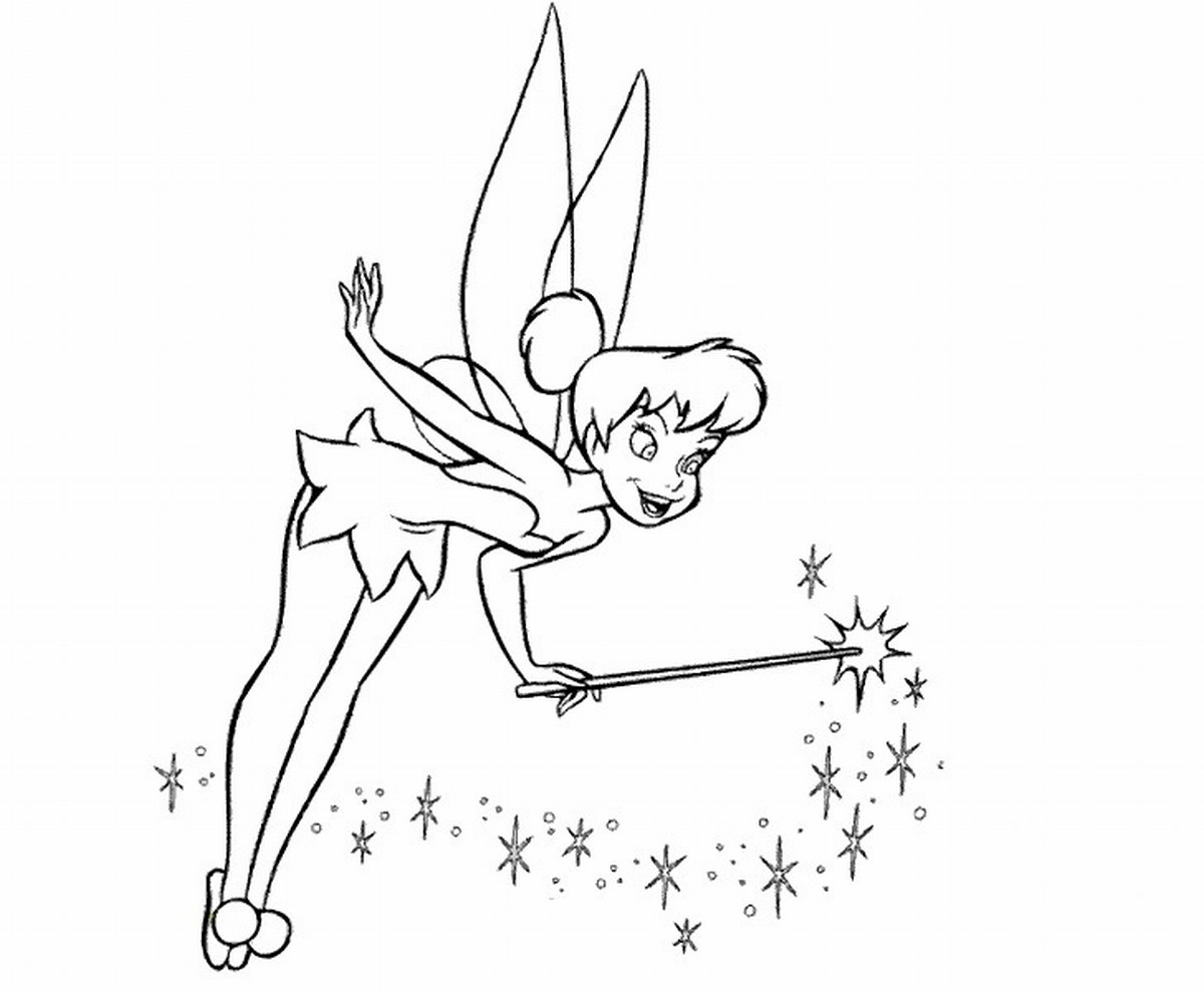 Tinkerbell Color Pages to Print Coloring Page