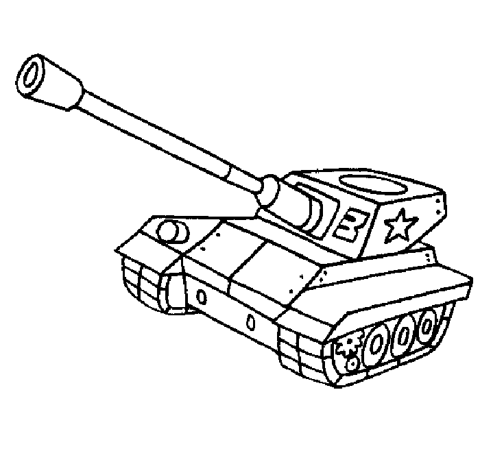 Tiny Tank Coloring Page