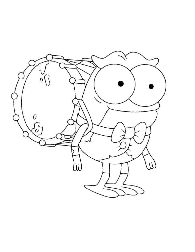 Toadie from Disney Amphibia Coloring Page