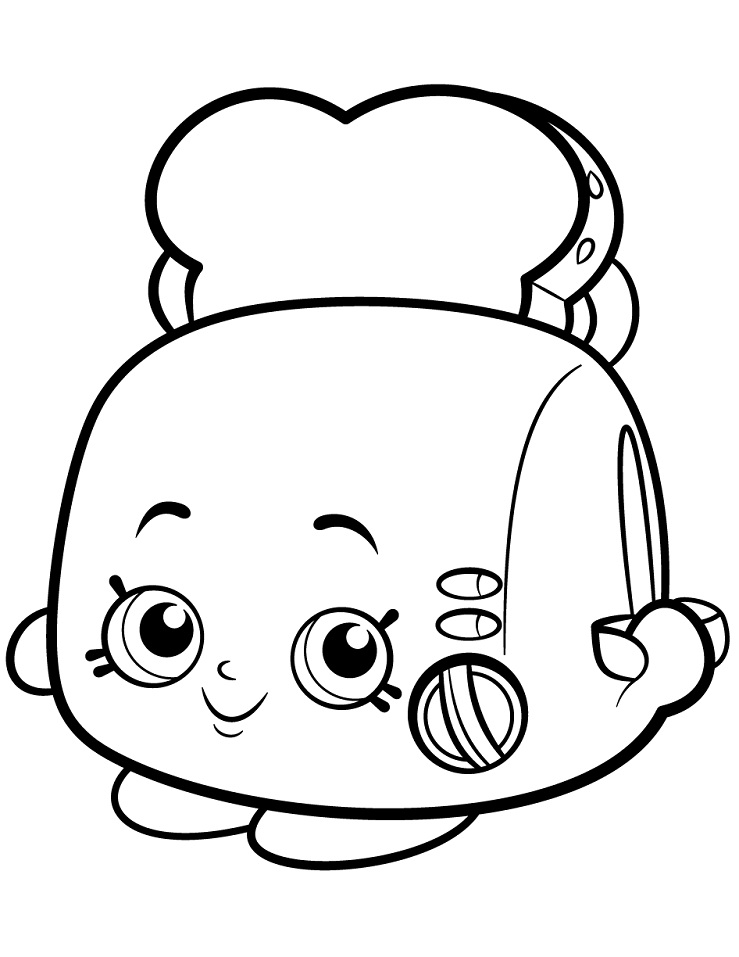 Toasty Pop White Toaster Coloring Page