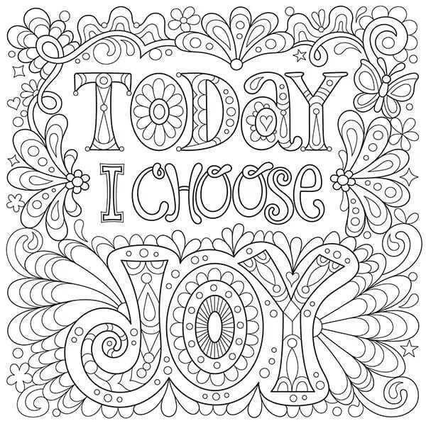Today I Choose Coloring Page