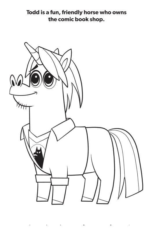 Todd from Corn and Peg Coloring Page