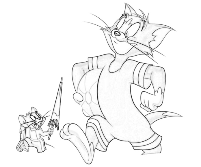 Tom And Jerry Going To A Beach728f