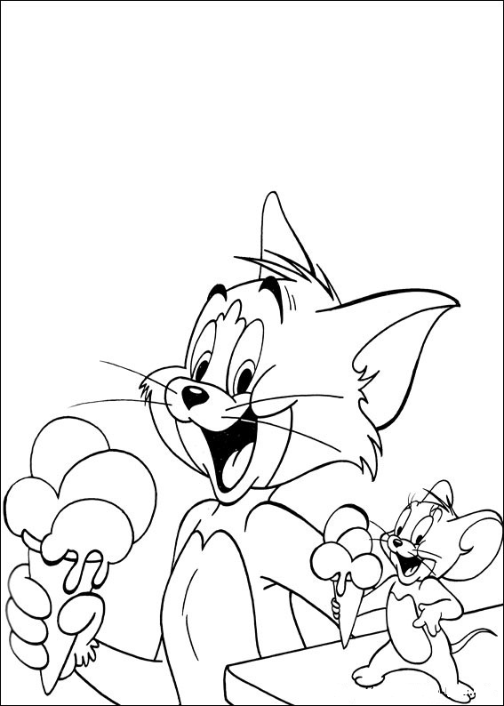 Tom And Jerry Having Ice Cream 6f0a Coloring Page