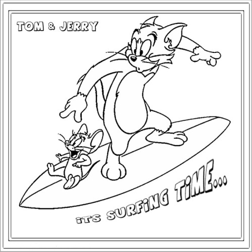 Tom And Jerry Surfing