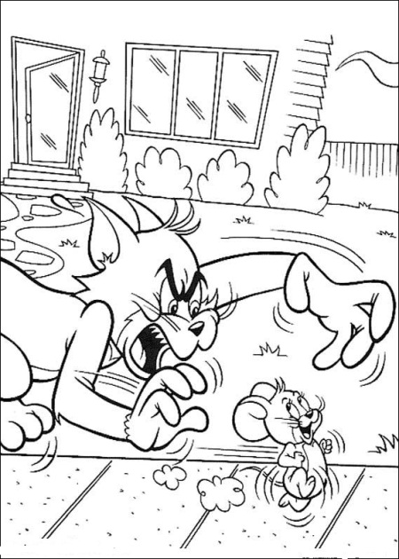 Tom Mad At Jerry 0c7d Coloring Page