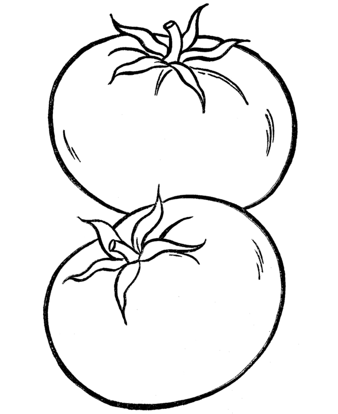 Tomato Vegetables Coloring Page