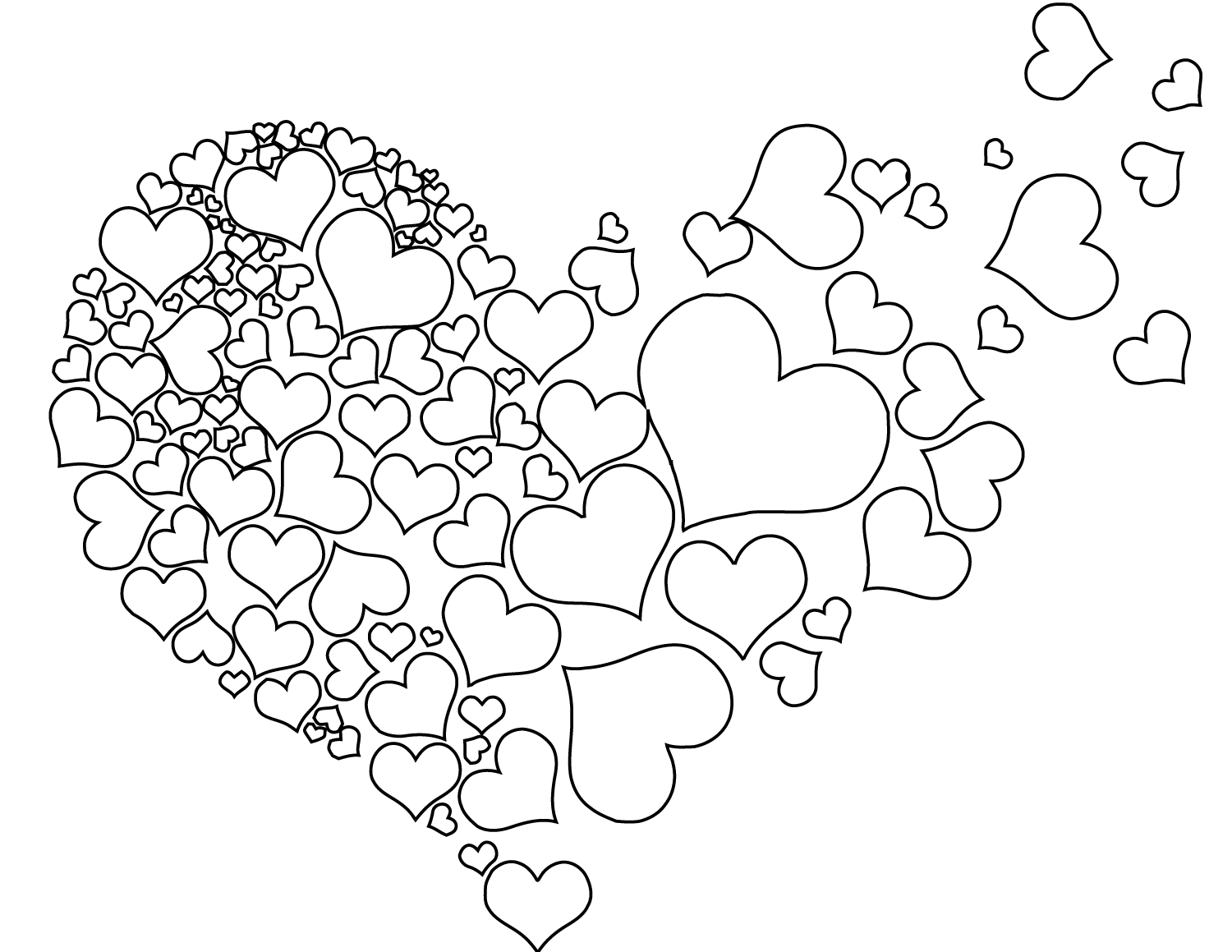 Torn Heart Coloring Page