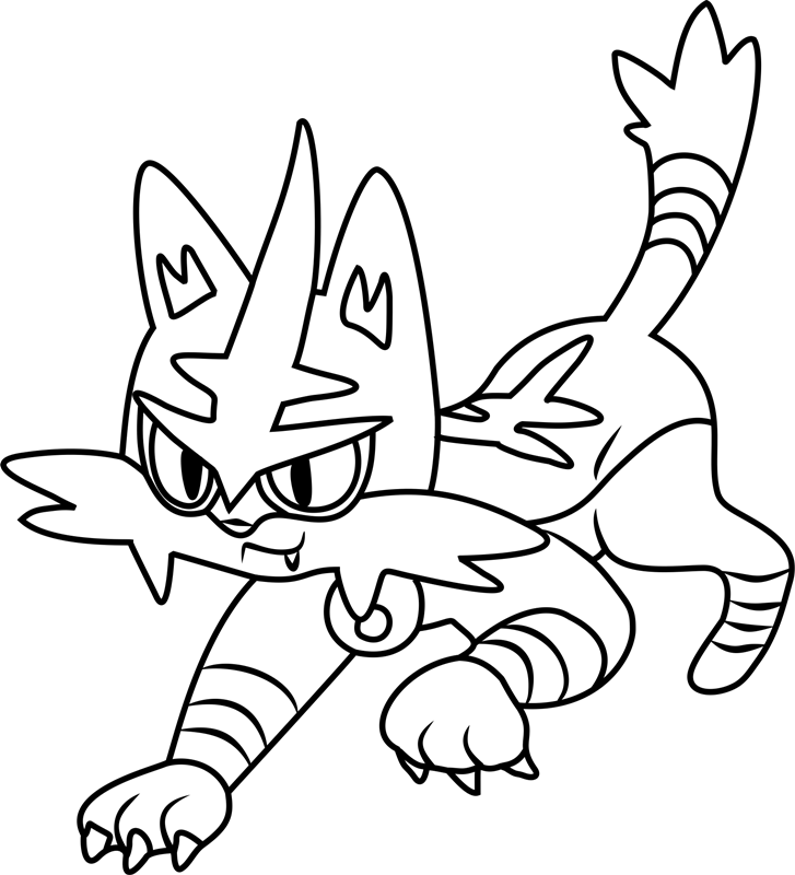 Torracat Moving Coloring Page