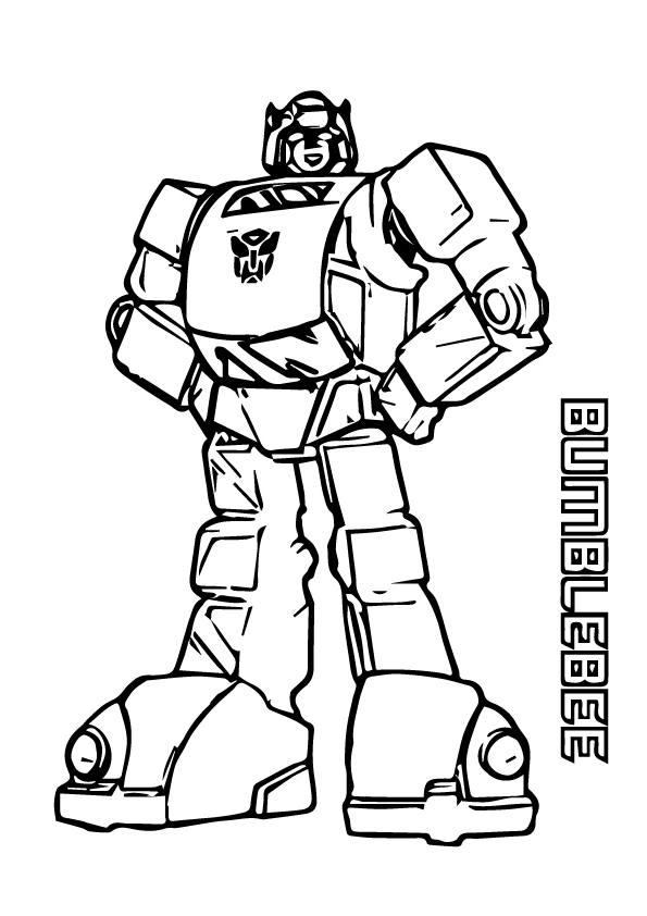 Transformers BumbleBee A4 Coloring Page