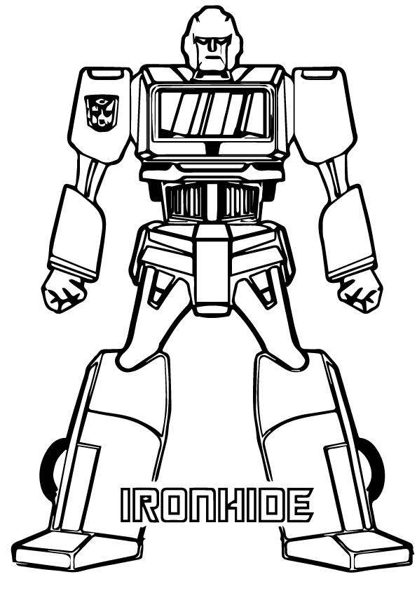 Transformers Iron Hide A4 Coloring Page
