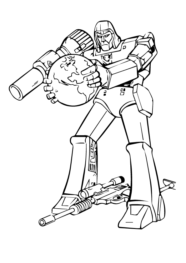 Transformers Lone Fighter A4 Coloring Page