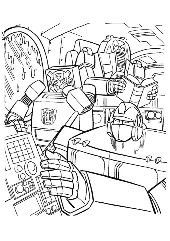 Transformers Reading A4 Coloring Page