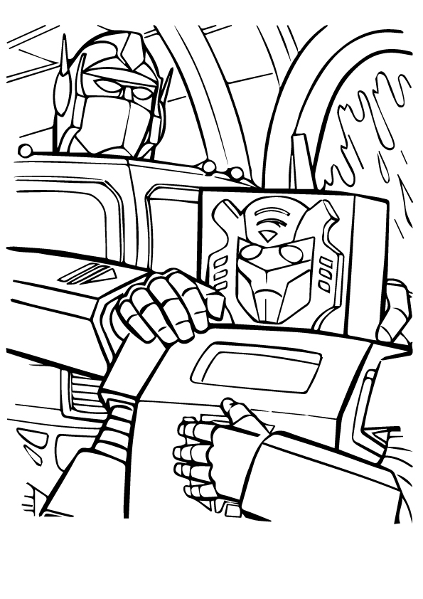 Transformers Tall And Small A4 Coloring Page