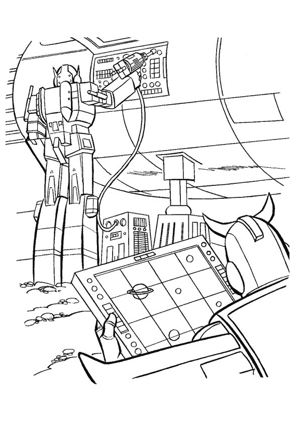 Transformers Hi Tech Operations A4 Coloring Page