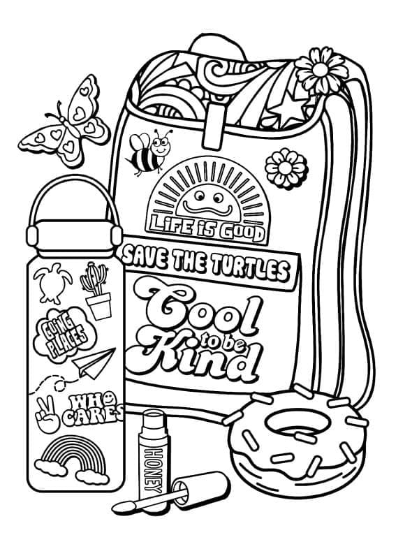 Traveler Aestheics Coloring Page