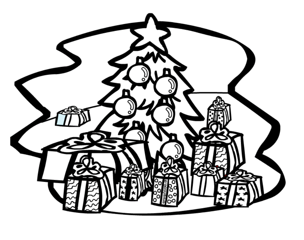 Tree And Presents Christmas S For Kids7b84 Coloring Page