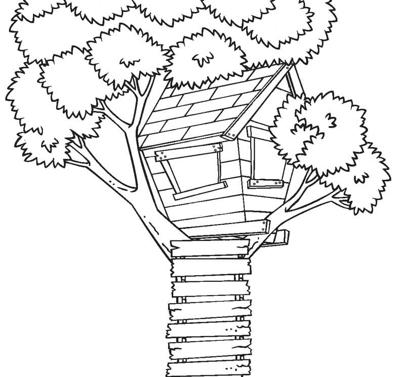 Treehouse 7 Coloring Page