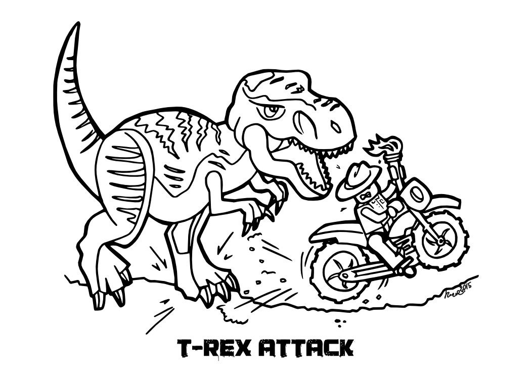 TRex Attack Jurassic Worlds