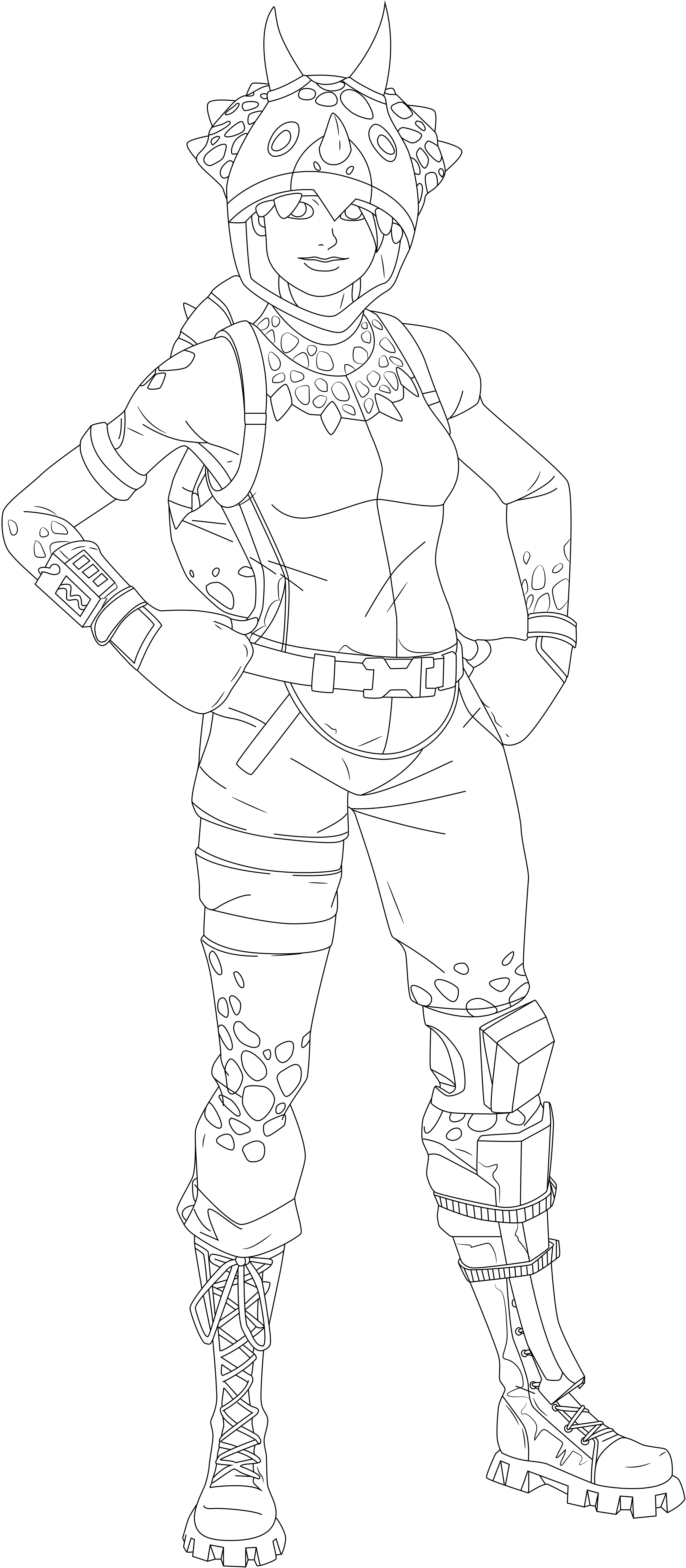 Tricera Ops Fortnite Skin Hd Coloring Page