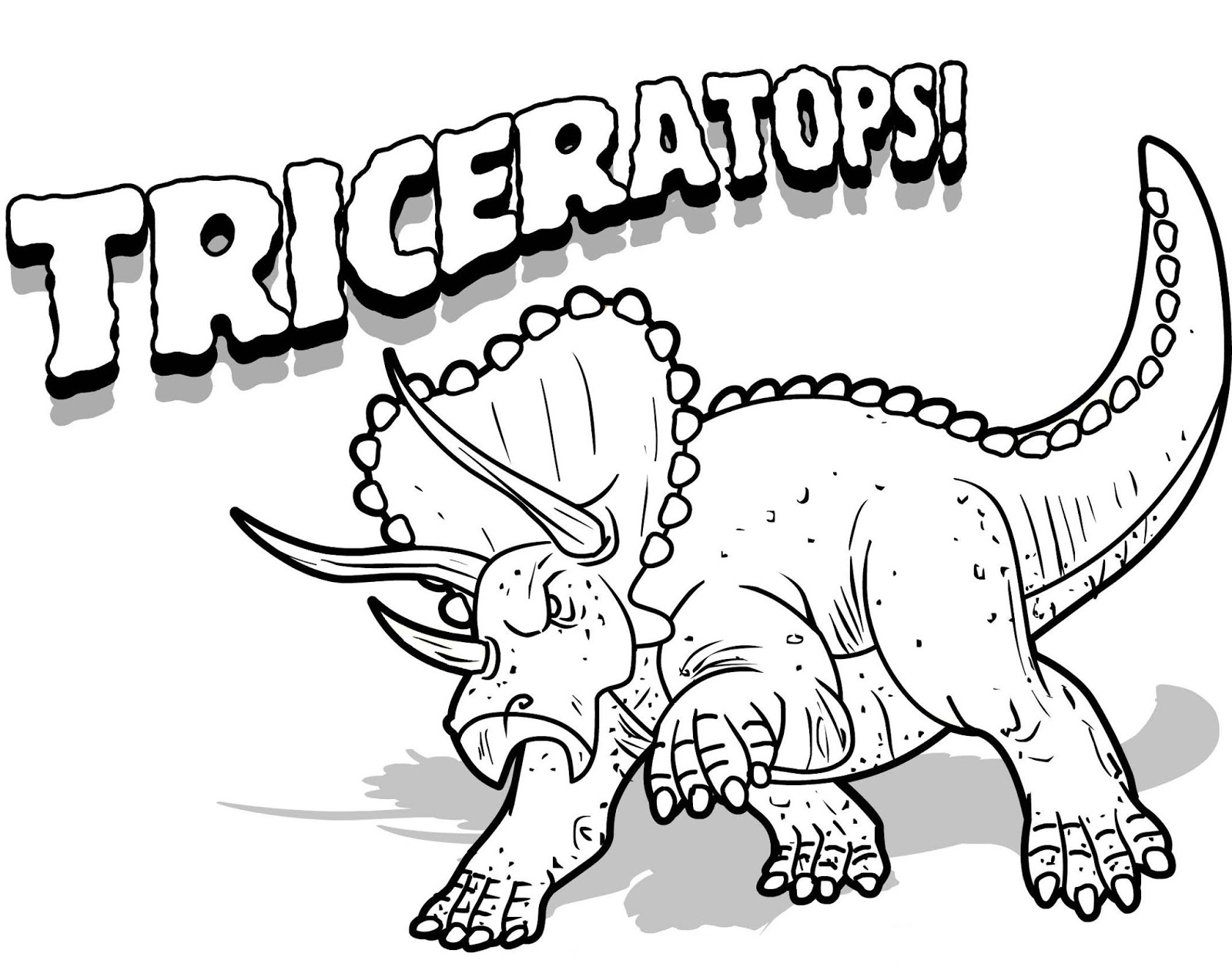 Triceratops Dinosaur Coloring Page