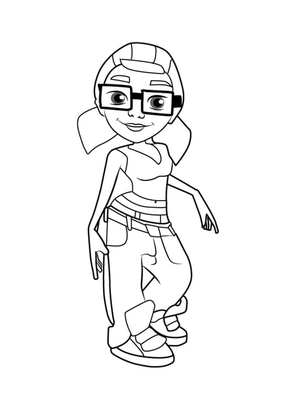 Tricky from Subway Surfers Coloring Page